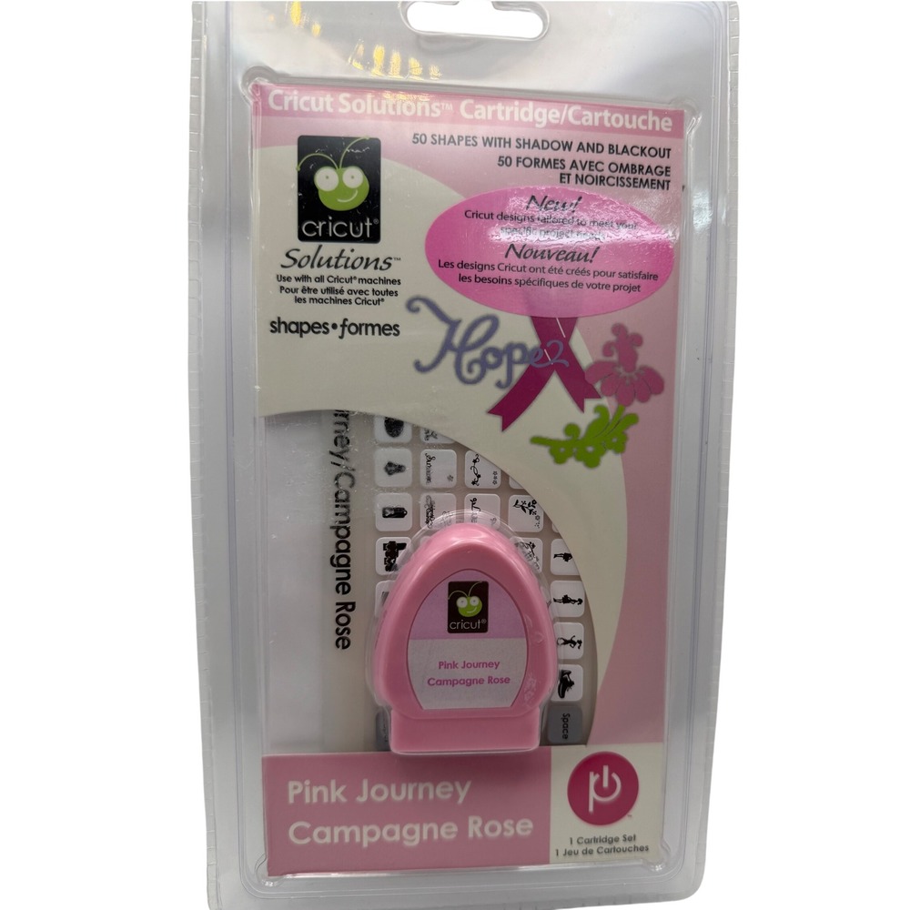 Cricut Cartridge Pink Journey Campagne Rose Pink Solutions 50 Shapes New
